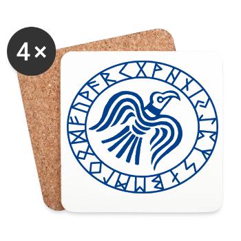 Viking Celtic Symbol - Coasters (set of 4) - white - Front