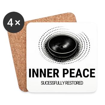 Inner Peace Successfully Restored | Klang & Fun - Untersetzer (4er-Set) - Weiß - Vorne