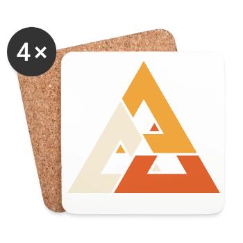 Valknut - Vikings Odin Valhalla Norse Gods - Coasters (set of 4) - white - Front