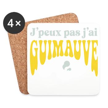 J'peux pas j'ai GUIMAUVE - Dessous de verre (lot de 4) - blanc - Devant