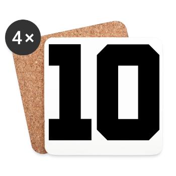 10 - Dessous de verre (lot de 4) - blanc - Devant