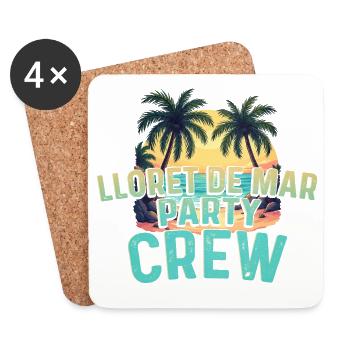 Lloret De Mar Party Crew - Dessous de verre (lot de 4) - blanc - Devant