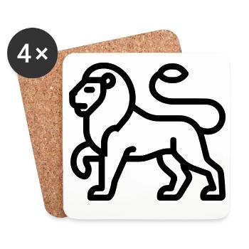 chimere - Dessous de verre (lot de 4) - blanc - Devant