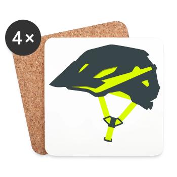 Graphique du casque de vélo Enduro - Dessous de verre (lot de 4) - blanc - Devant