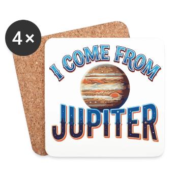 I Come From Jupiter - Coasters (set of 4) - white - Front