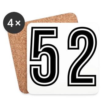 52 Number Symbol - Coasters (set of 4) - white - Front