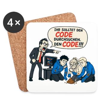 Ihr Solltet Den Code Durchsuchen – IT Humor - Untersetzer (4er-Set) - Weiß - Vorne
