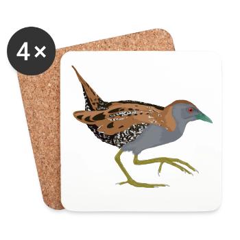 Baillon's Marouette - Coasters (set of 4) - white - Front