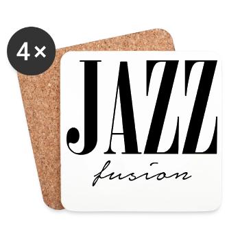 Jazz fusion - Dessous de verre (lot de 4) - blanc - Devant
