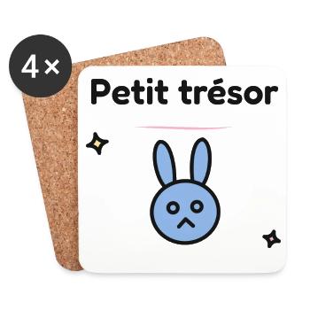 BEBE.PARENT. PARENTS. MAMAN. PAPA. FUTURE MAMAN - Dessous de verre (lot de 4) - blanc - Devant