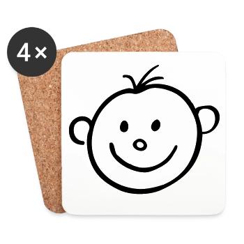 Baby 03 - Coasters (set of 4) - white - Front