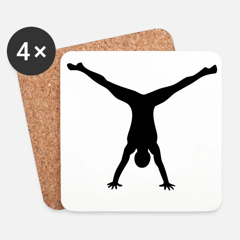 Ginnastica artistica - Sottobicchieri (set da 4 pezzi) - bianco