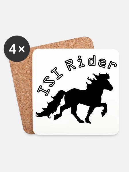 Islandpferd ISI Rider Pferdesport Tölten - Untersetzer (4er-Set) - Weiß