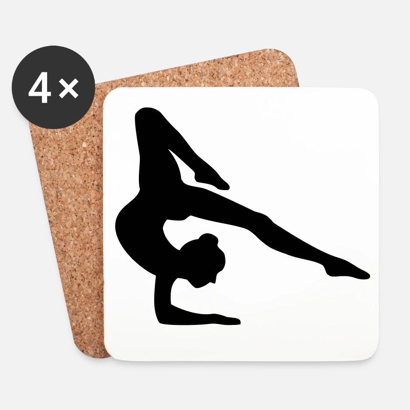 Ginnastica artistica - Sottobicchieri (set da 4 pezzi) - bianco