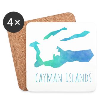 Cayman Islands - Coasters (set of 4) - white - Front