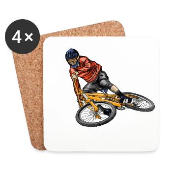 Mountainbike - Coasters (set of 4) - white - Front