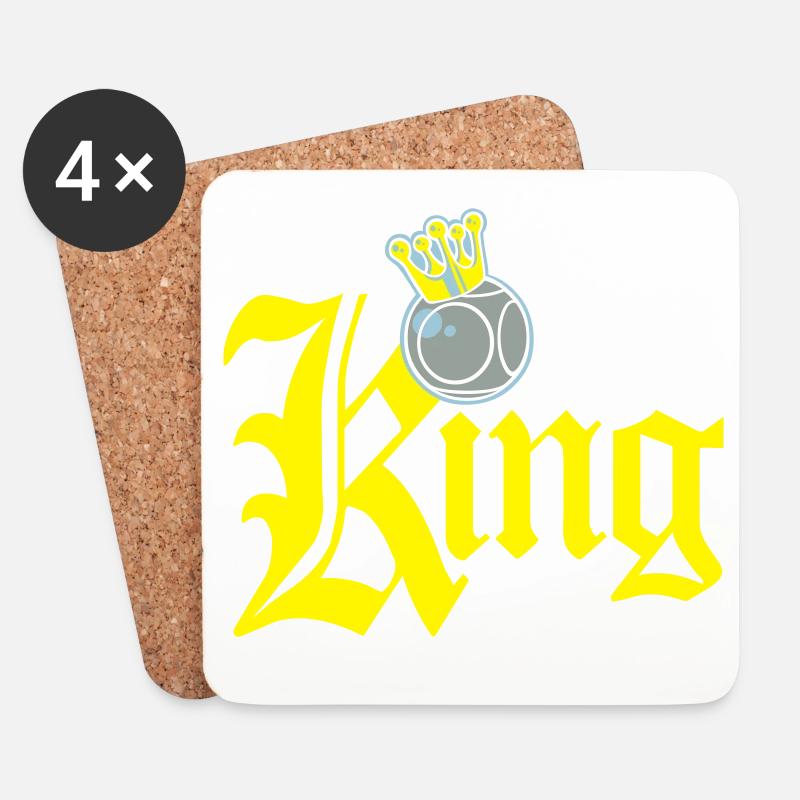 König Petanque Tippfehler - Untersetzer (4er-Set) - Weiß