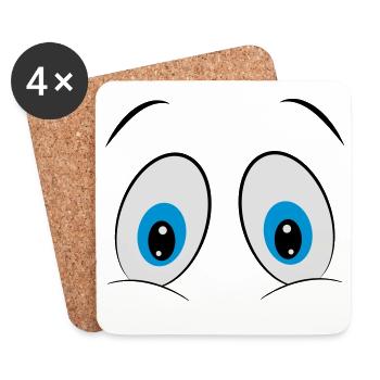 Augen - Untersetzer (4er-Set) - Weiß - Vorne