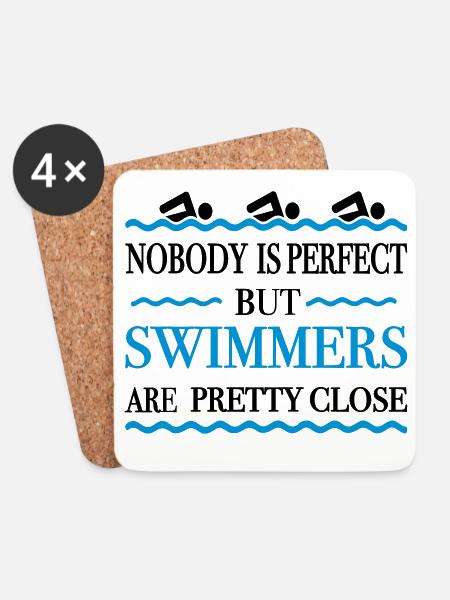 swim - Coasters (set of 4) - white