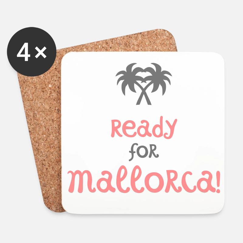 Mallorca - Untersetzer (4er-Set) - Weiß