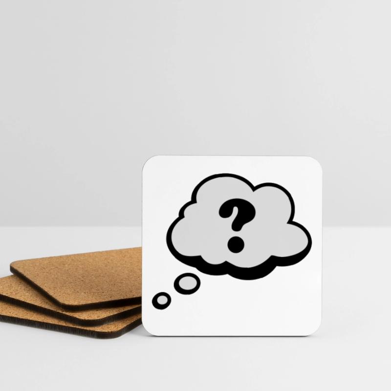 Comic speech bubble question mark Coasters (set of 4)