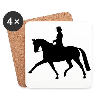 Dressage Lady - Dessous de verre (lot de 4) - blanc - Devant
