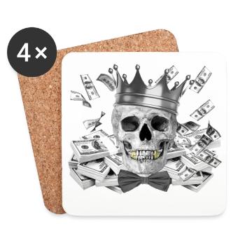 Skull - Coasters (set of 4) - white - Front