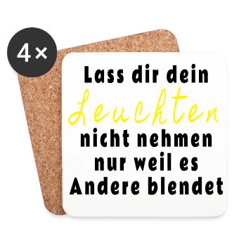 Lass dir dein Leuchten nicht nehmen - Untersetzer (4er-Set) - Weiß - Vorne