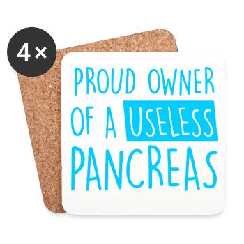 Diabetes T shirts - Coasters (set of 4) - white - Front