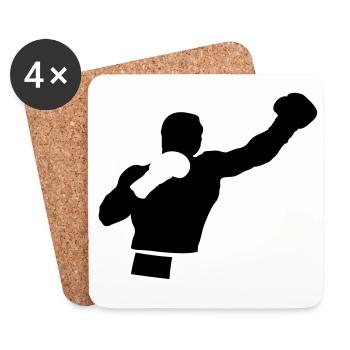 Boxer - Untersetzer (4er-Set) - Weiß - Vorne