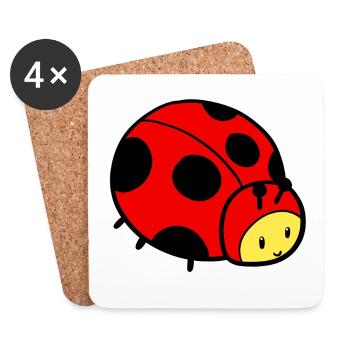 Young ladybug - Coasters (set of 4) - white - Front