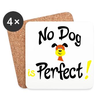 funny dog - Coasters (set of 4) - white - Front