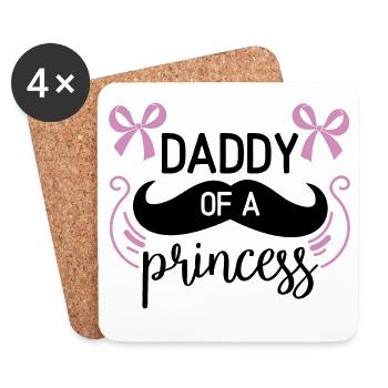 Daddy of a Princess - Coasters (set of 4) - white - Front