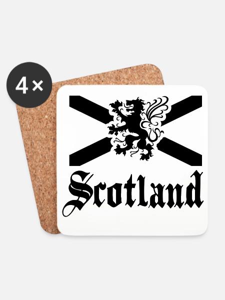scotland - Coasters (set of 4) - white