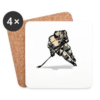Hockey - Dessous de verre (lot de 4) - blanc - Devant