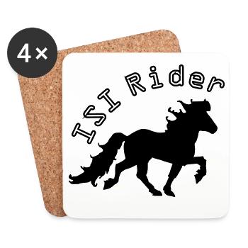 Cool Icelandic Horse, ISI Rider - Coasters (set of 4) - white - Front