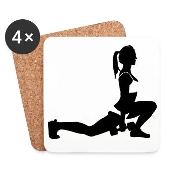 fitness - Coasters (set of 4) - white - Front