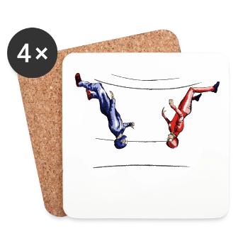 bodyflying - Coasters (set of 4) - white - Front