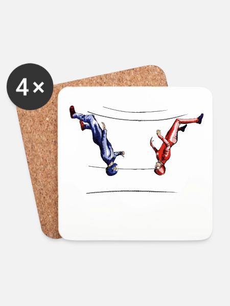 bodyflying - Coasters (set of 4) - white