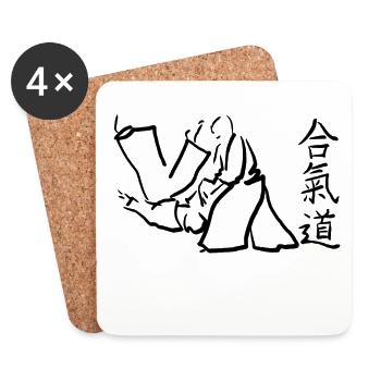 aikido - Coasters (set of 4) - white - Front