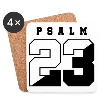 Bibel Pslam 23 - Untersetzer (4er-Set) - Weiß - Vorne