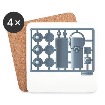 Le petit kit du joueur de pétanque - Dessous de verre (lot de 4) - blanc - Devant