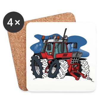 0871 IH tractor - Coasters (set of 4) - white - Front