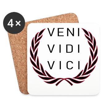 Veni Vidi Vici - Coasters (set of 4) - white - Front
