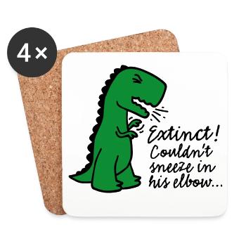 Corona virus Extinct Couldn't sneeze in his elbow - Untersetzer (4er-Set) - Weiß - Vorne