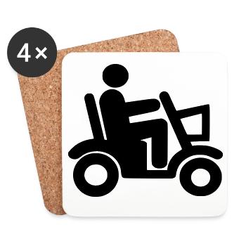 Mobility Scooter, Wheelchair, Roller, Disabled # - Coasters (set of 4) - white - Front