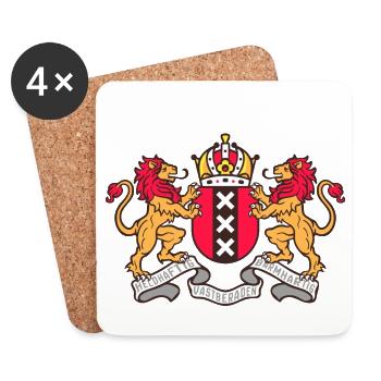 Amsterdamer - Untersetzer (4er-Set) - Weiß - Vorne