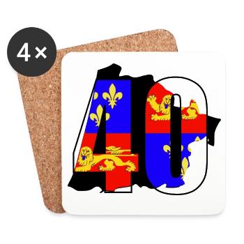 Landes - Coasters (set of 4) - white - Front
