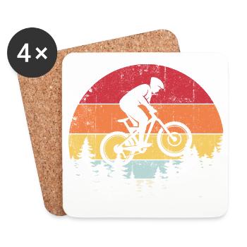 Sunset Ridge MTB Jump - Coasters (set of 4) - white - Front