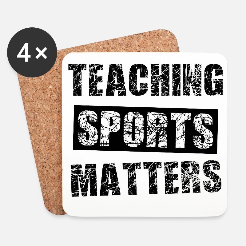 Sportlehrer - Untersetzer (4er-Set) - Weiß